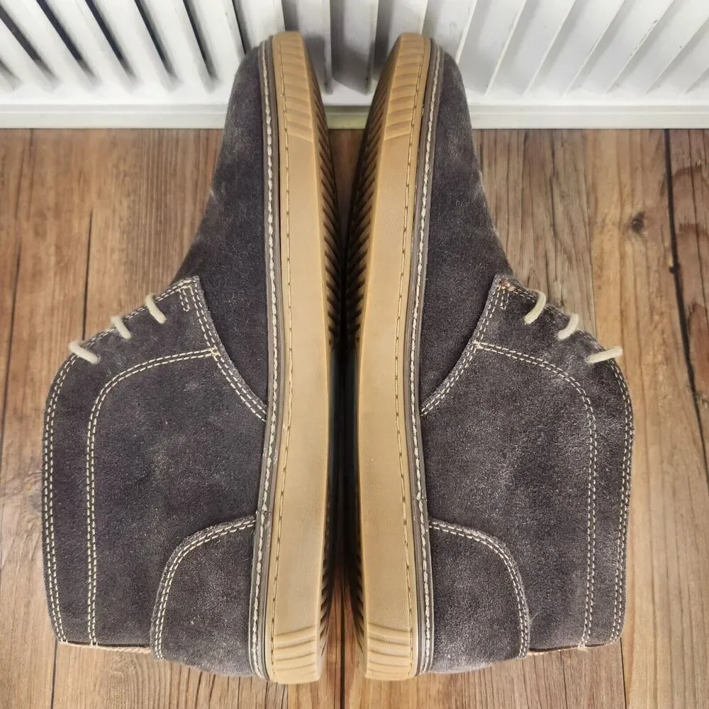 Men 10M Johnston & Murphy Wallace Brown Suede Hipster Chukka Ankle Boots 25-2359